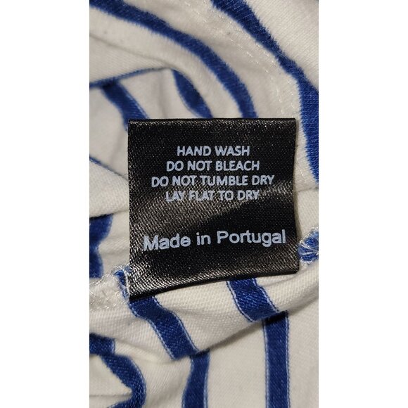 Todd Snyder 100% Cotton Nautical Stripe Long Sleeve Shirt Navy White Men's M - Picture 4 of 6